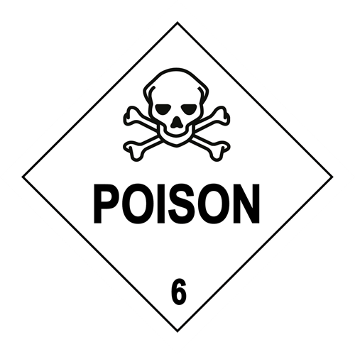 Picture of Hazard Label - Poison 6