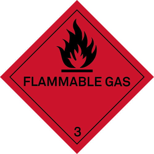 Picture of Hazard Label - Flammable Gas 3