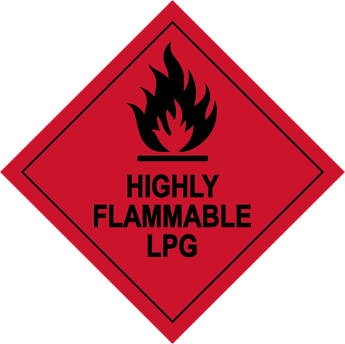 Picture of Hazard Label - Highly Flammable LPG
