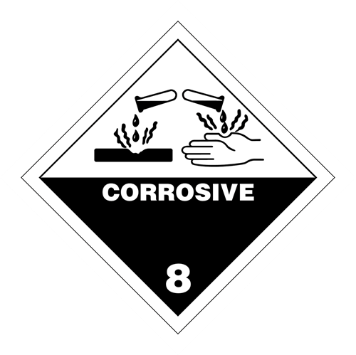 Picture of Hazard Label - Corrosive 8