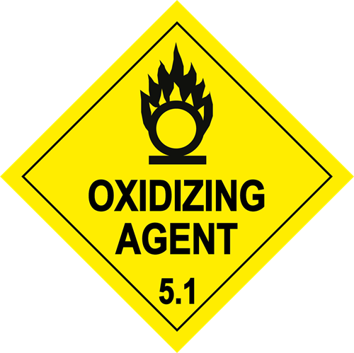 Picture of Hazard Label - Oxidizing Agent 5.1