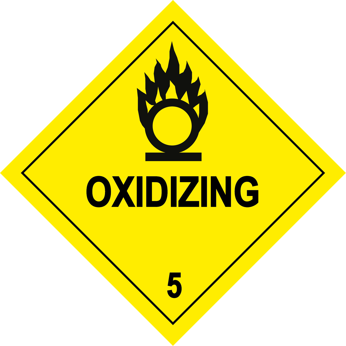 Picture of Hazard Label - Oxidizing 5