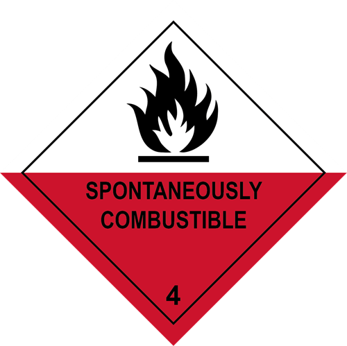 Picture of Hazard Label - Spontaneously Combustible 4