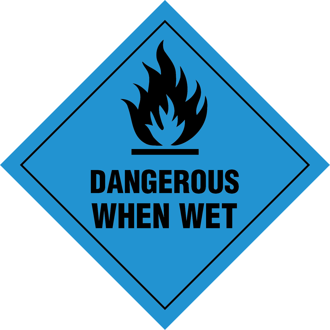 Picture of Hazard Label - Dangerous When Wet