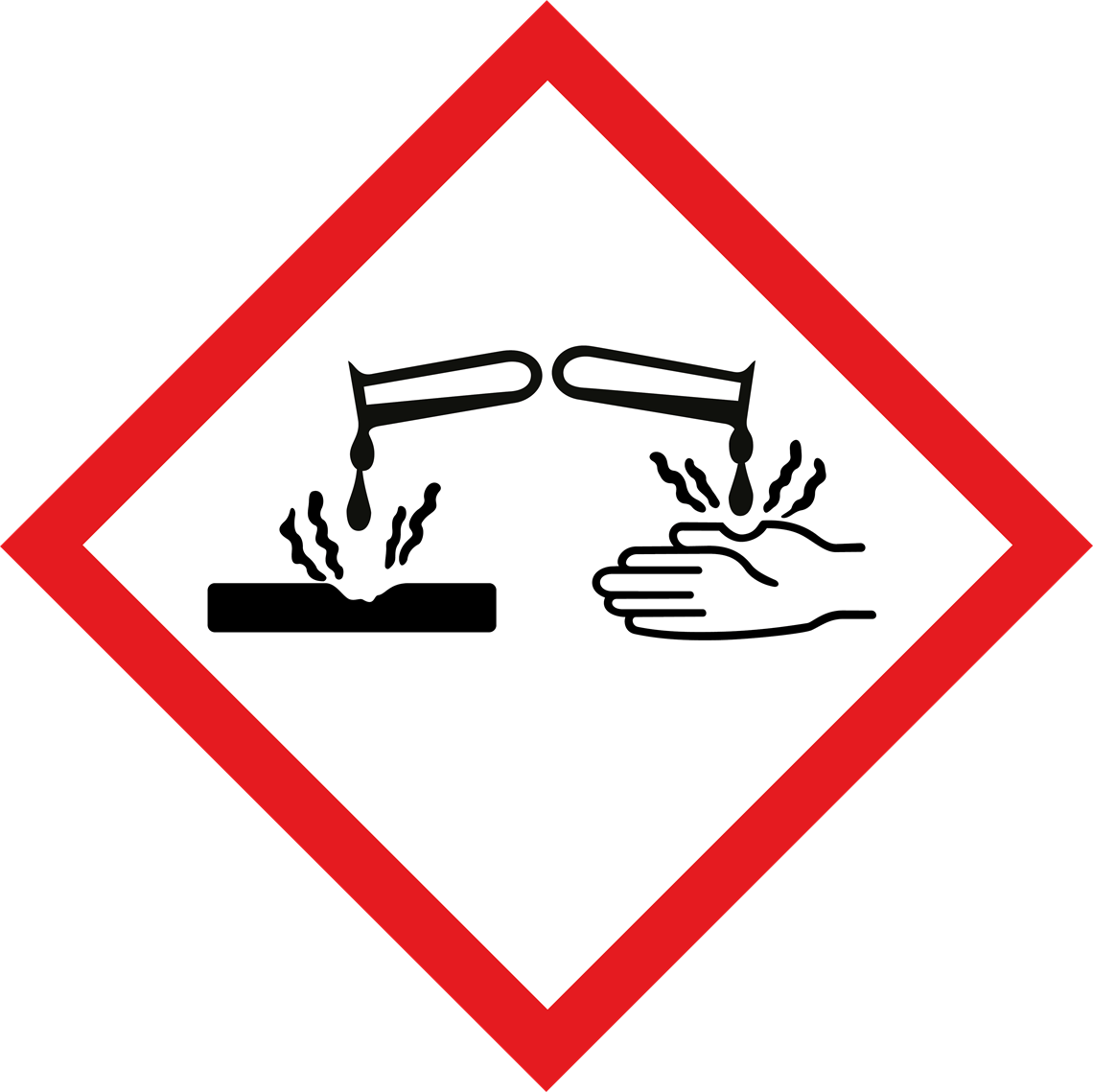 Picture of Warning Label - Corrosive